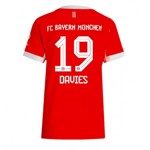 Billige Fotballdrakt Bayern Munich Alphonso Davies #19 Replika Hjemmedrakt Dame 2025-26 Kortermet Billige Fotballdrakt Bayern Munich Alphonso Davies #19 Replika Hjemmedrakt Dame 2025-26 Kortermet